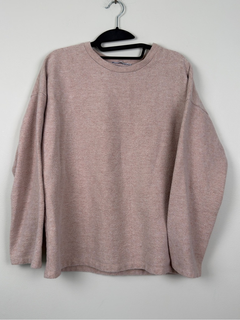 Zara Trafaluc Blush Pink Relaxed Sweater Size Small